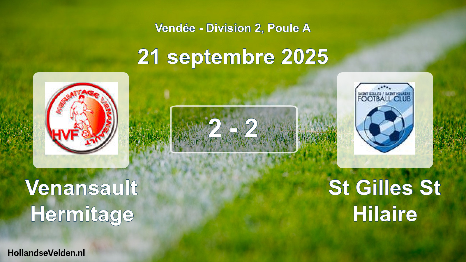 Gespeelde wedstrijd: Venansault Hermitage - St Gilles St Hilaire 2 - 2 (21 september 2025)
