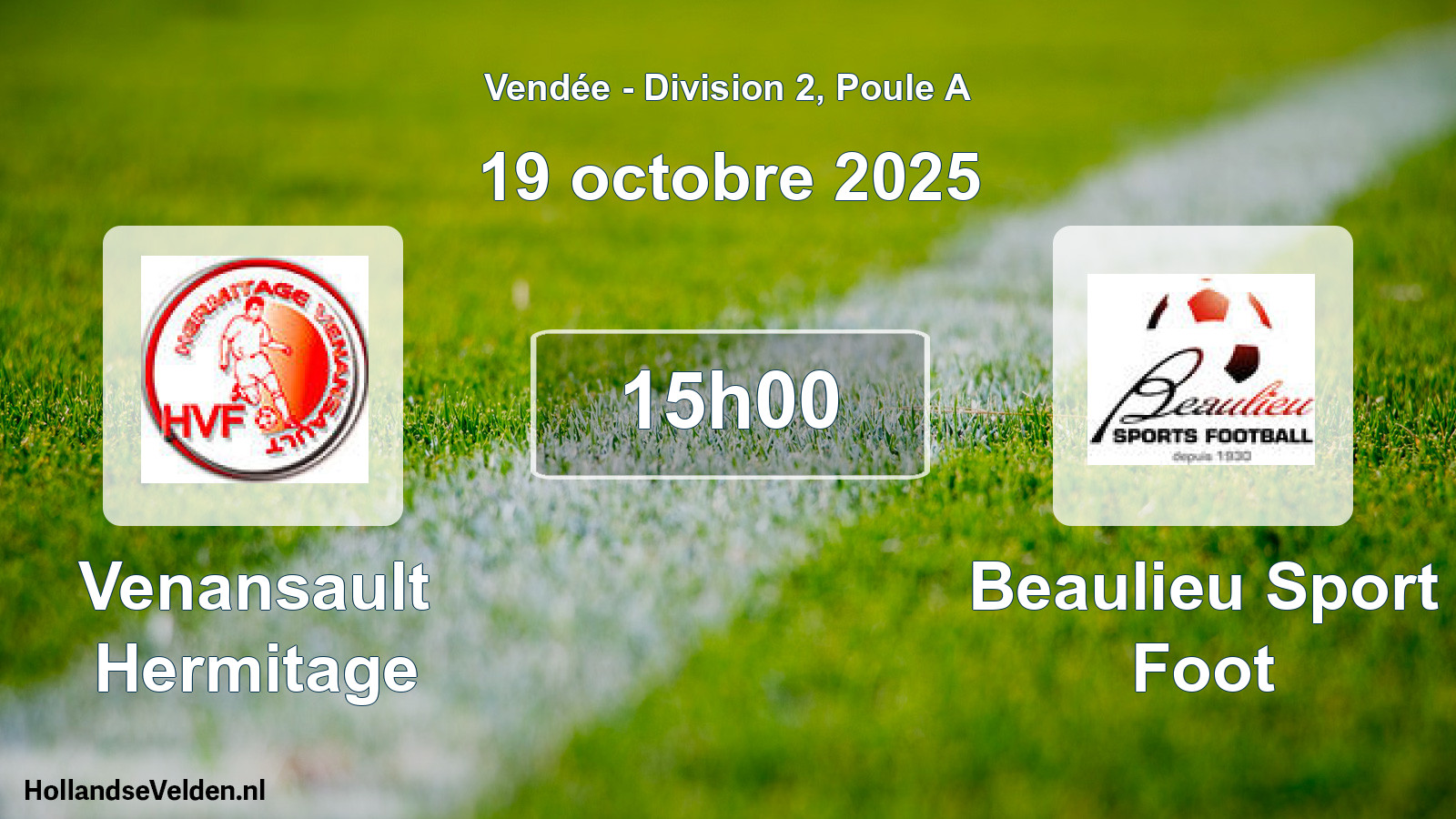 Geplande wedstrijd: Venansault Hermitage - Beaulieu Sport Foot (19 octobre 2025)