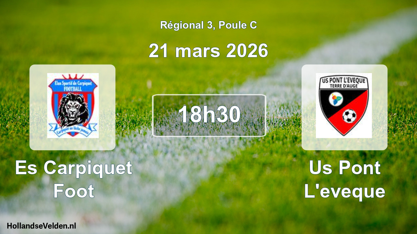 Scheduled Match: Es Carpiquet Foot - Us Pont L'eveque (21 March 2026)