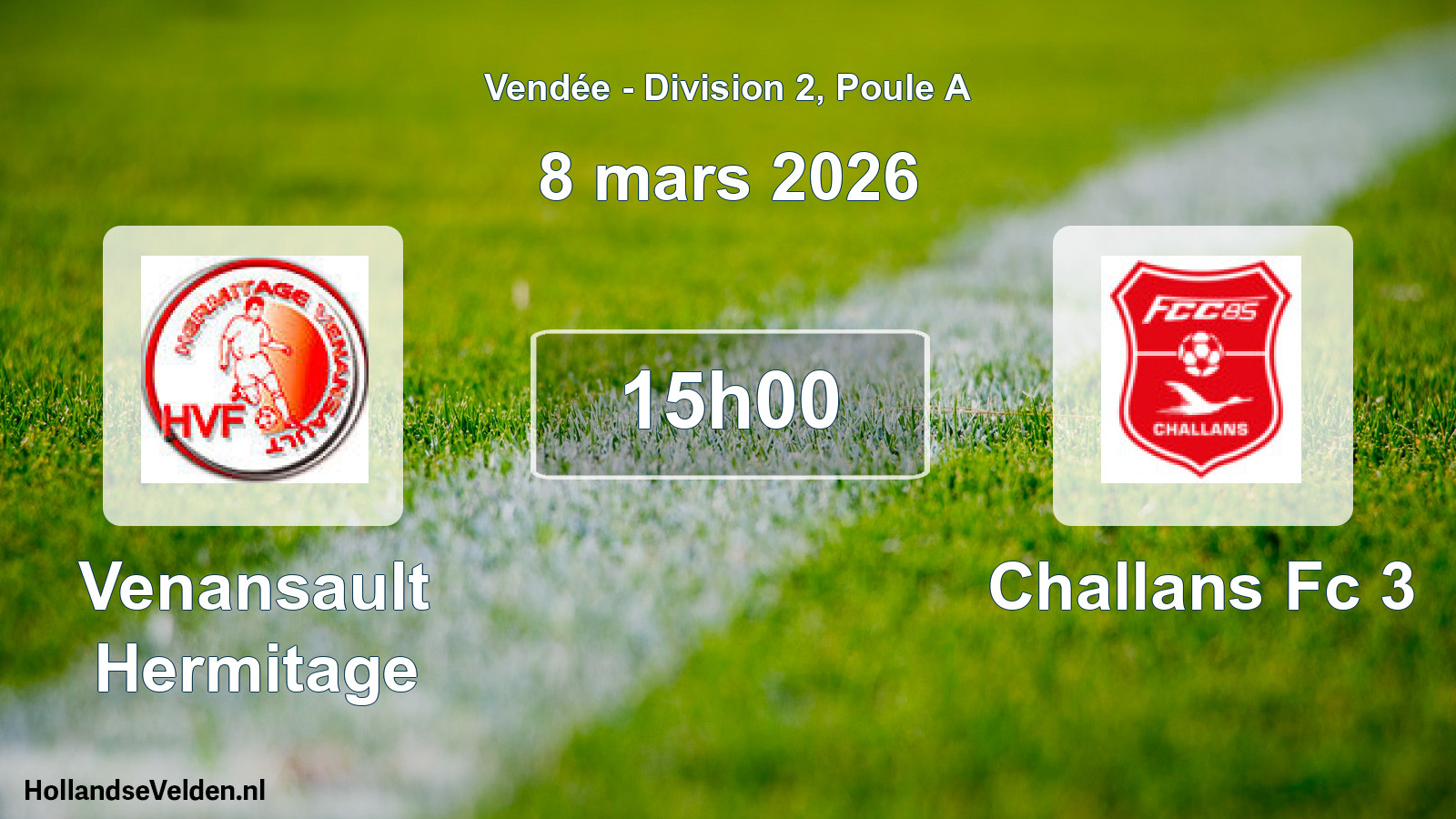 Geplande wedstrijd: Venansault Hermitage - Challans Fc 3 (8 mars 2026)