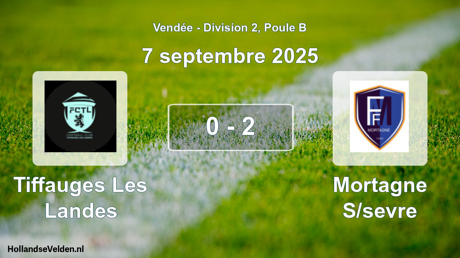 Total number of matches played: Tiffauges Les Landes - Mortagne S/sevre 0 - 2 (7 September 2025)