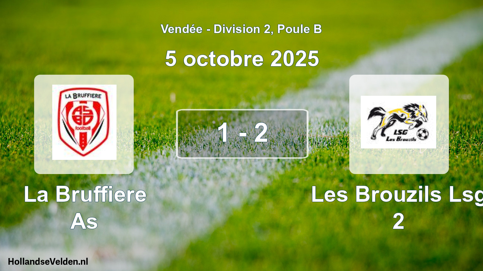Total number of matches played: La Bruffiere As - Les Brouzils Lsg 2 1 - 2 (5 October 2025)