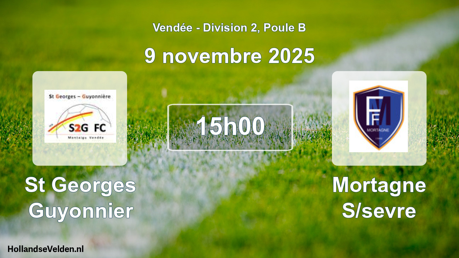 Geplande wedstrijd: St Georges Guyonnier - Mortagne S/sevre (9 november 2025)