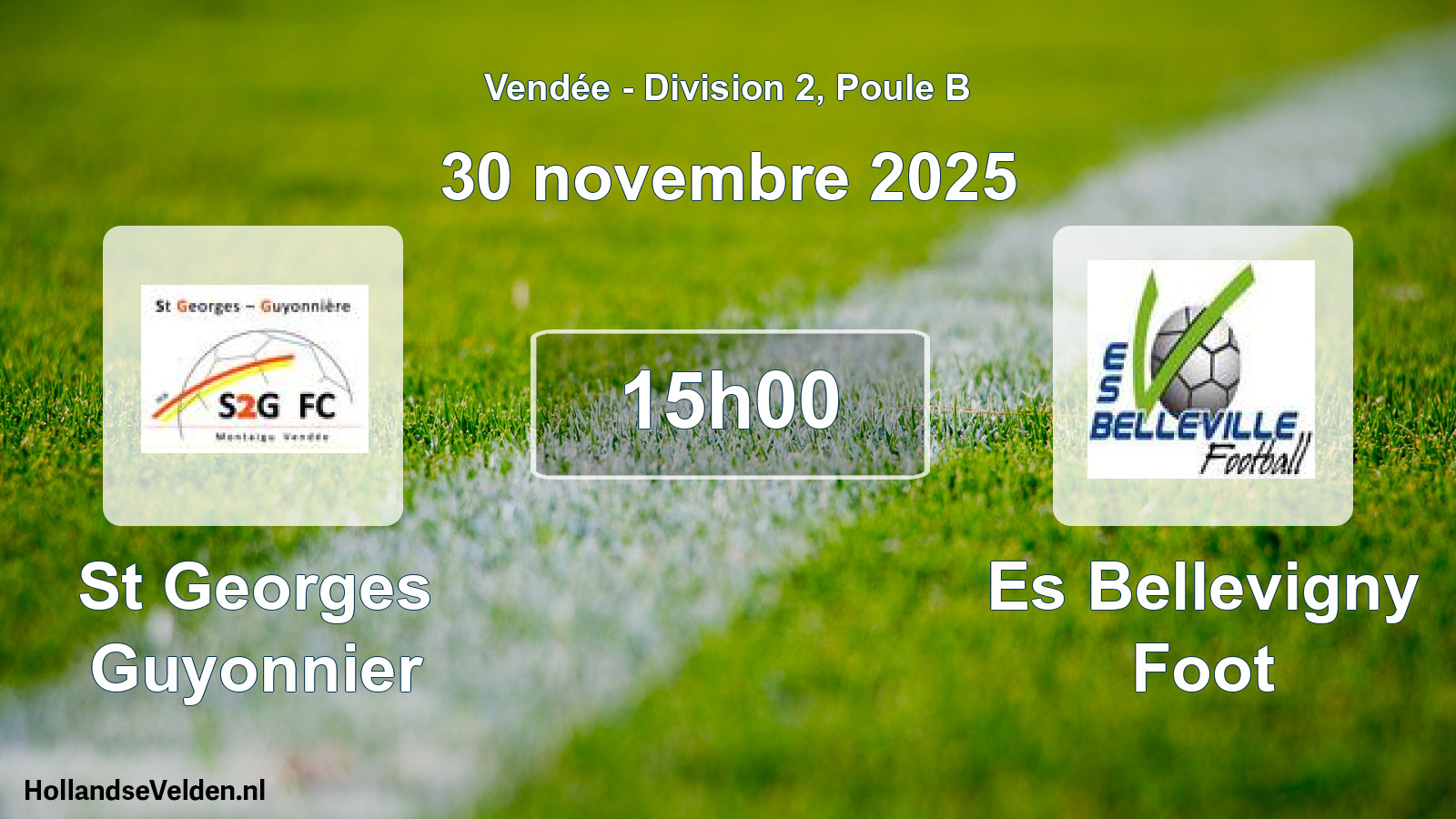 Scheduled Match: St Georges Guyonnier - Es Bellevigny Foot (30 November 2025)