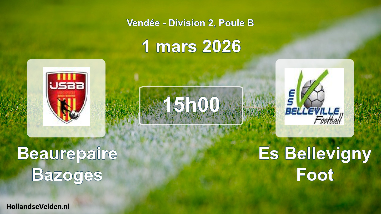 Geplande wedstrijd: Beaurepaire Bazoges - Es Bellevigny Foot (1 maart 2026)