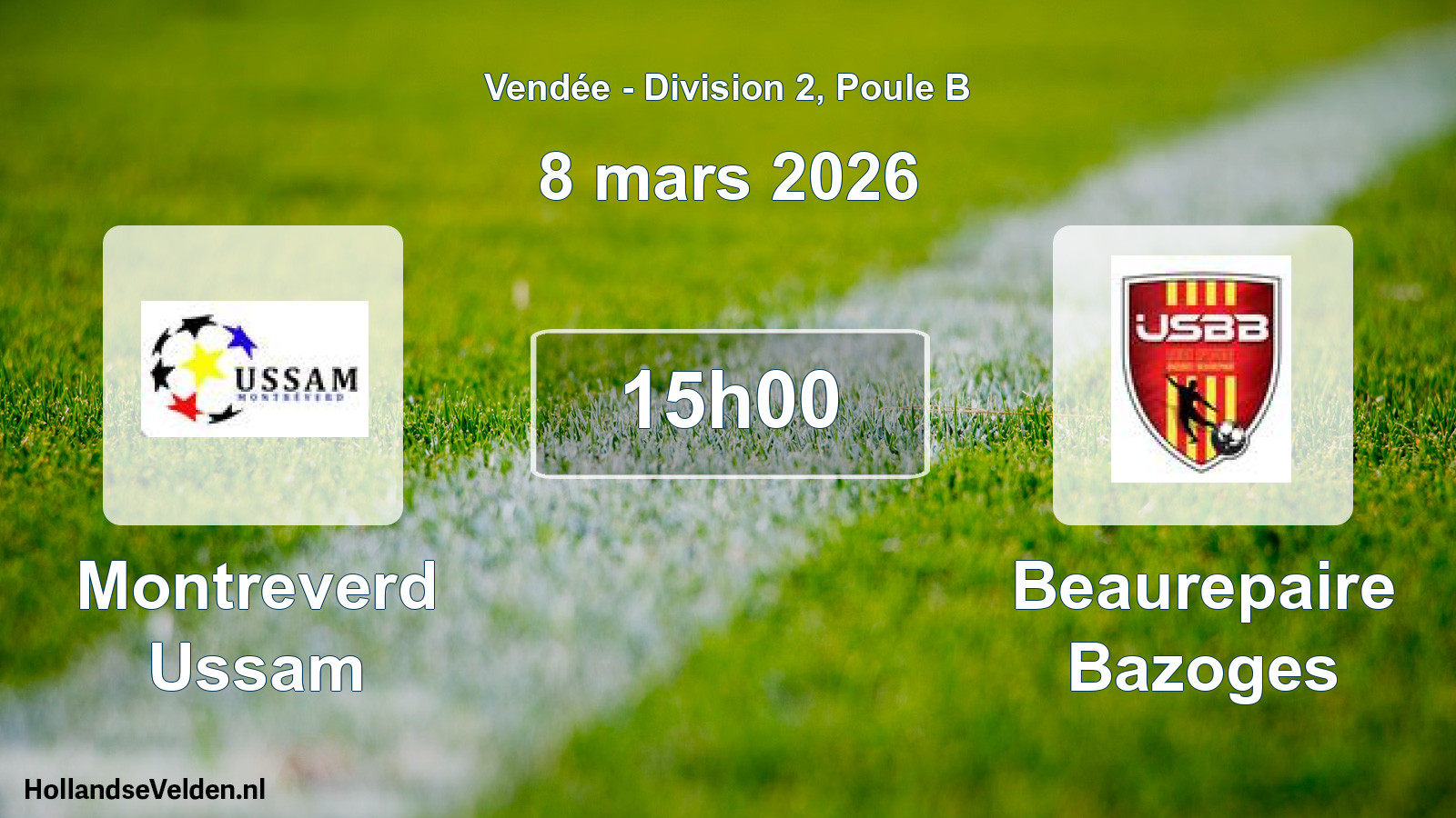 Scheduled Match: Montreverd Ussam - Beaurepaire Bazoges (8 March 2026)
