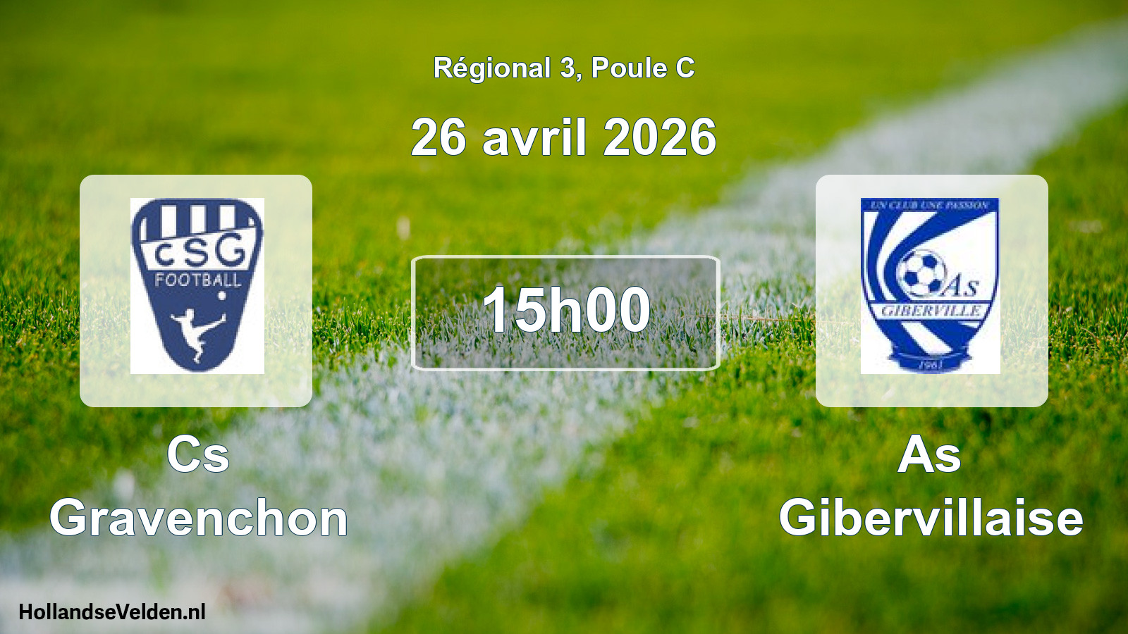 Geplande wedstrijd: Cs Gravenchon - As Gibervillaise (26 april 2026)