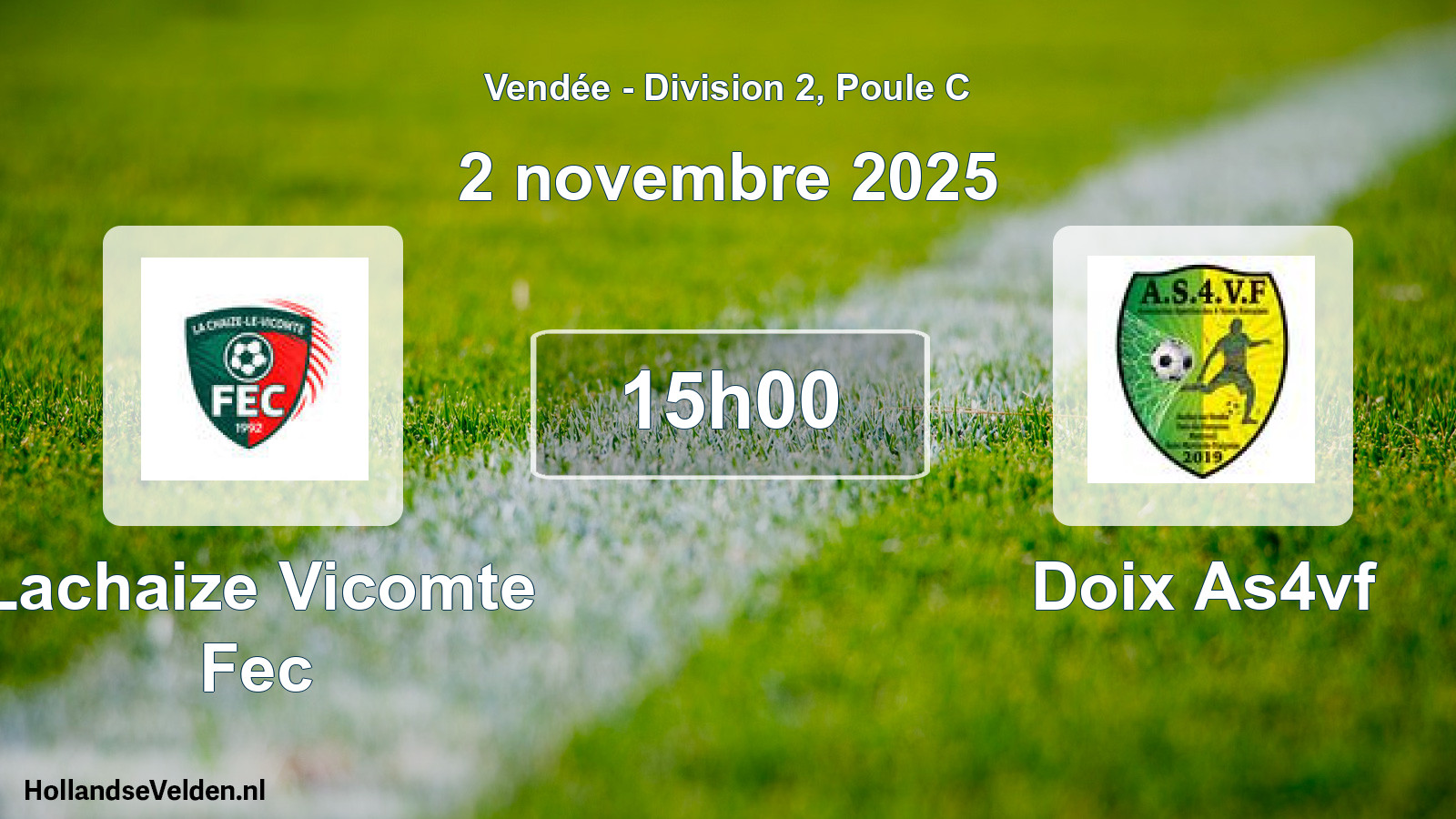 Geplande wedstrijd: Lachaize Vicomte Fec - Doix As4vf (2 novembre 2025)