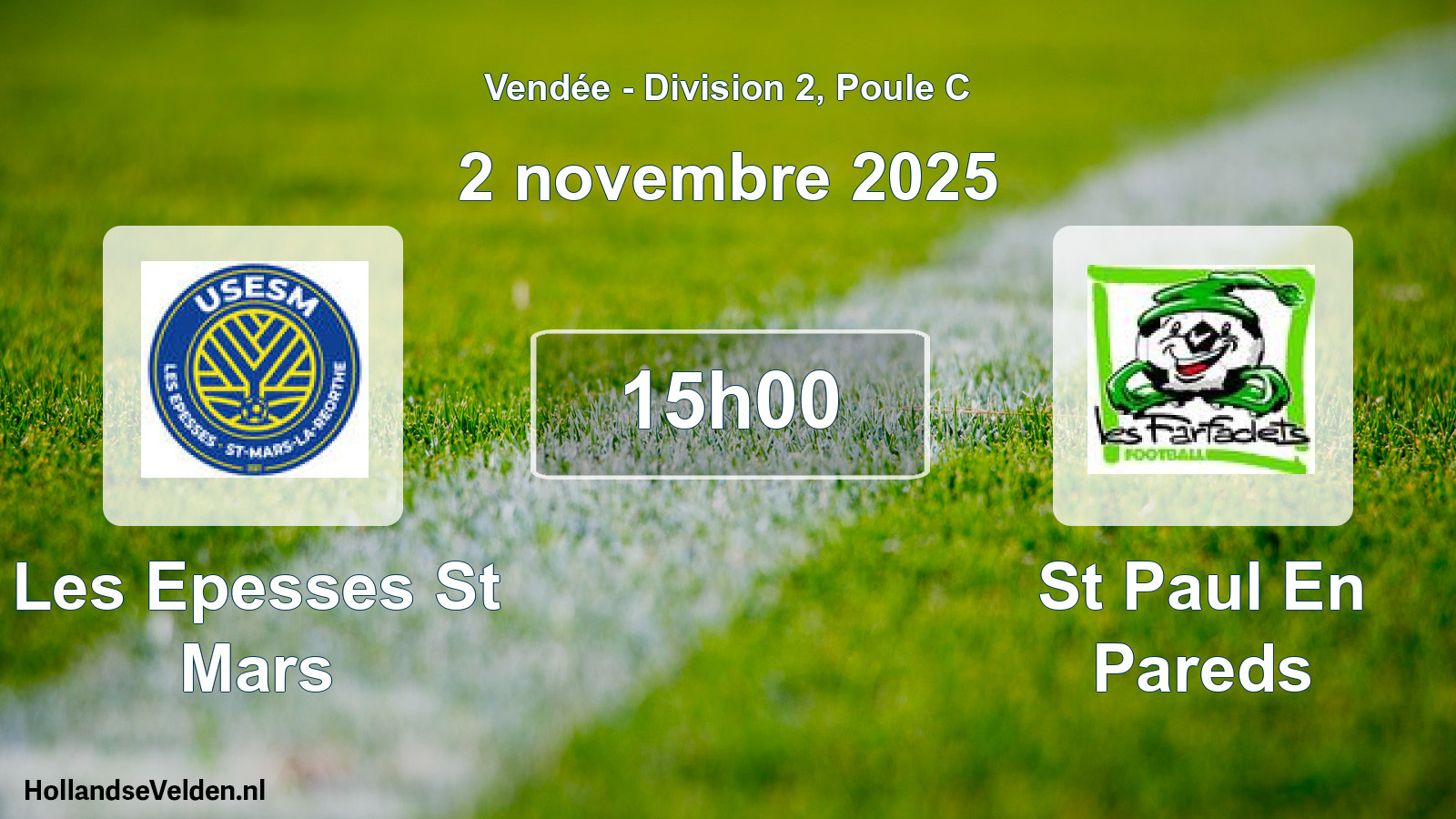 Geplande wedstrijd: Les Epesses St Mars - St Paul En Pareds (2 novembre 2025)