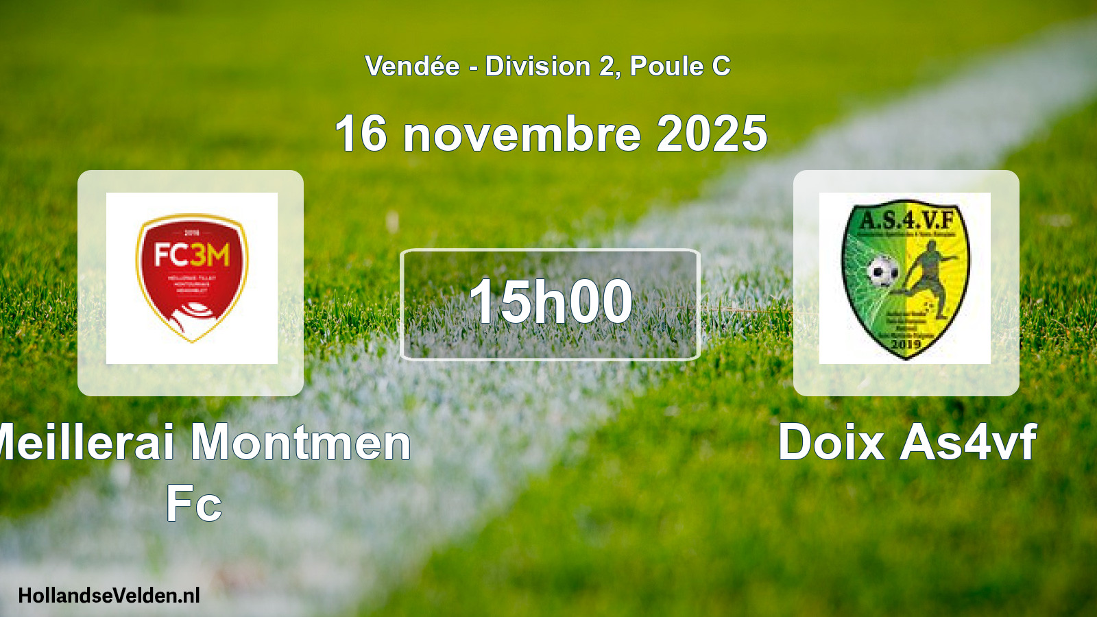 Scheduled Match: Meillerai Montmen Fc - Doix As4vf (16 November 2025)