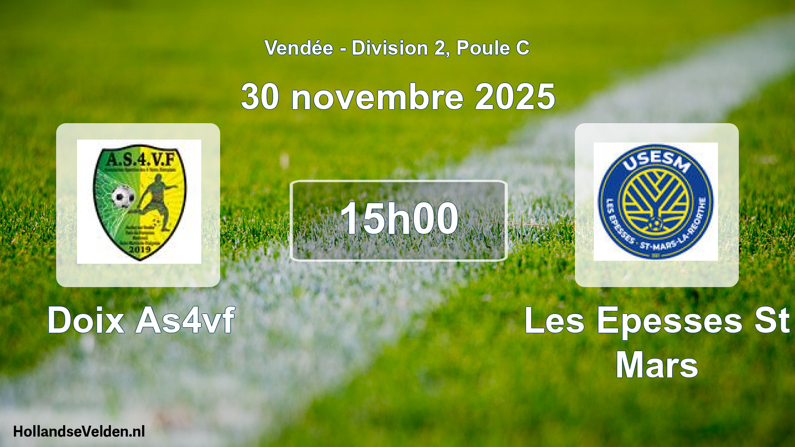 Scheduled Match: Doix As4vf - Les Epesses St Mars (30 November 2025)