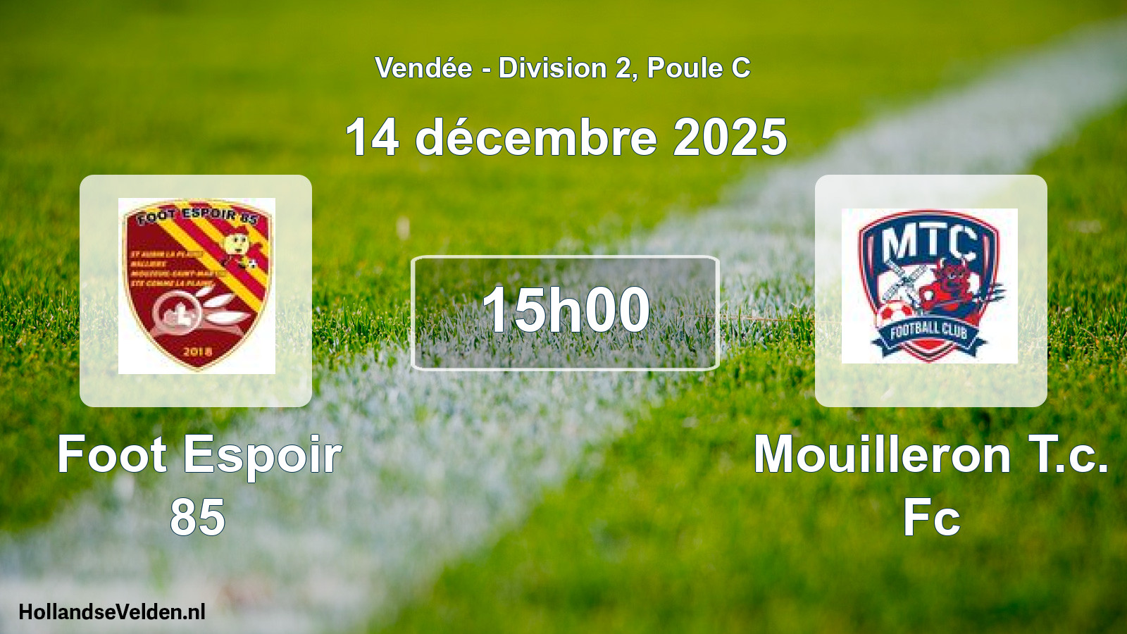Scheduled Match: Foot Espoir 85 - Mouilleron T.c. Fc (14 December 2025)