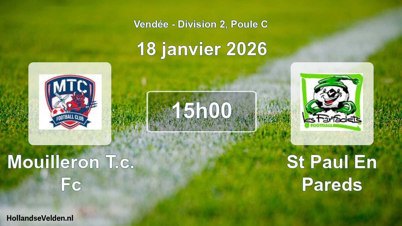 Scheduled Match: Mouilleron T.c. Fc - St Paul En Pareds (18 January 2026)