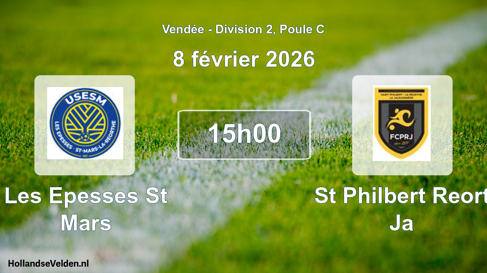 Geplande wedstrijd: Les Epesses St Mars - St Philbert Reort Ja (8 février 2026)