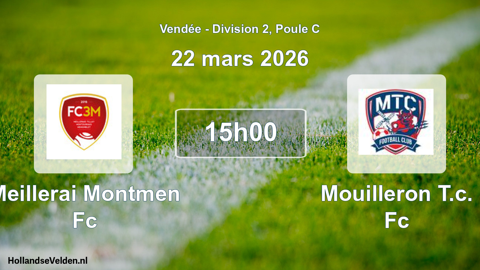 Geplande wedstrijd: Meillerai Montmen Fc - Mouilleron T.c. Fc (22 maart 2026)
