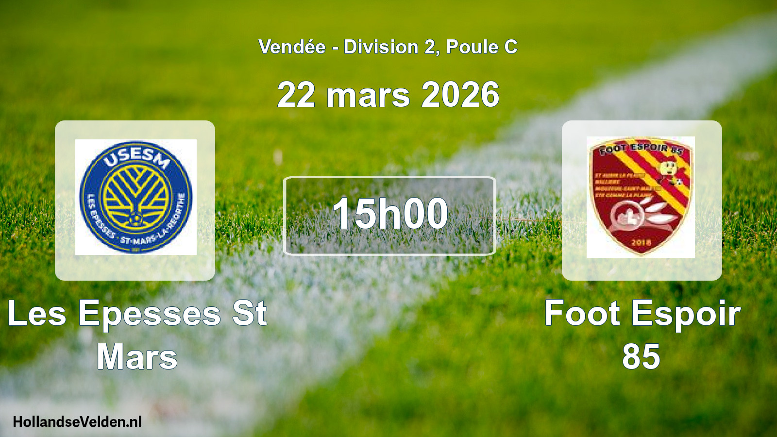 Scheduled Match: Les Epesses St Mars - Foot Espoir 85 (22 March 2026)