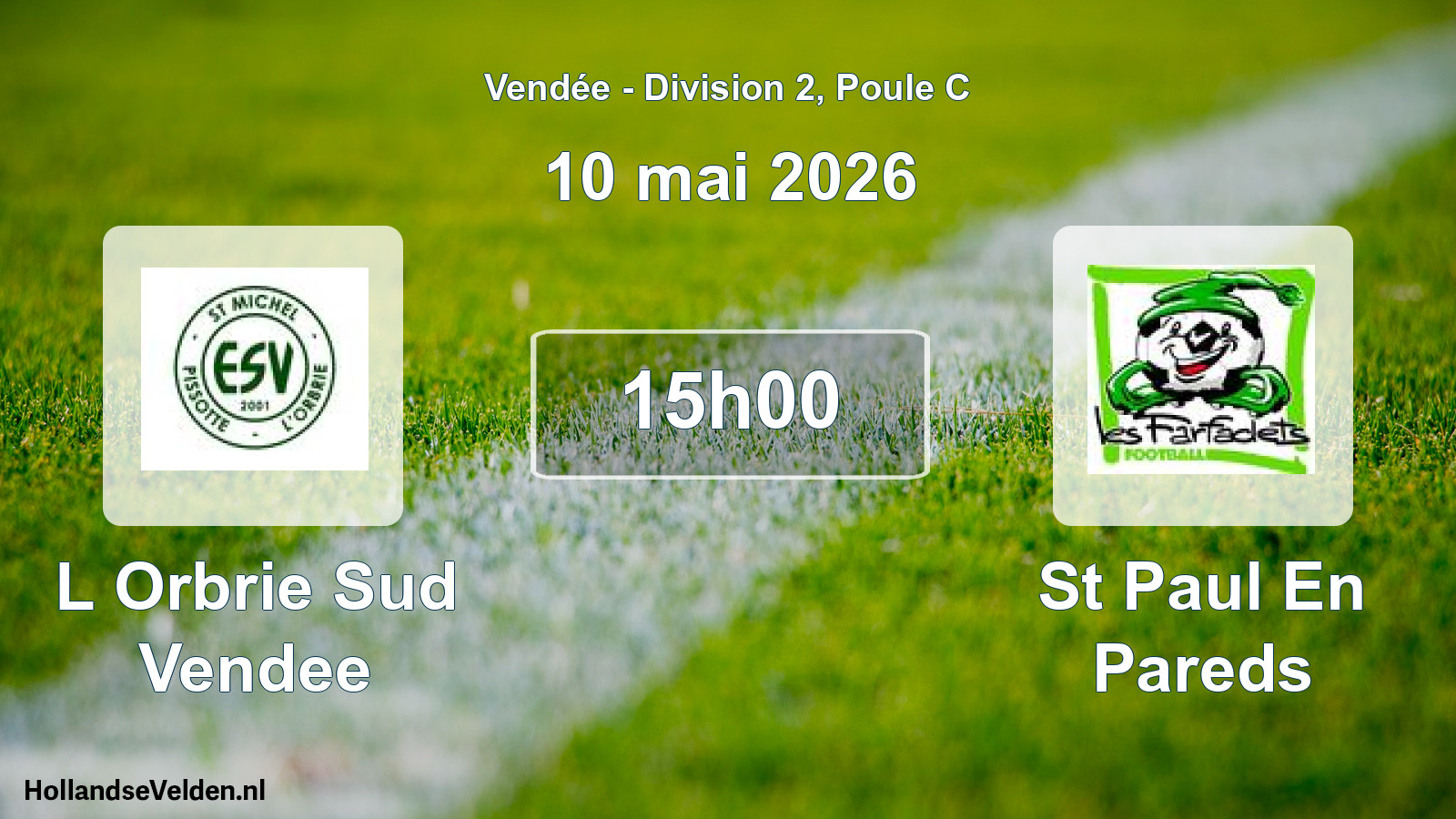 Geplande wedstrijd: L Orbrie Sud Vendee - St Paul En Pareds (10 mai 2026)