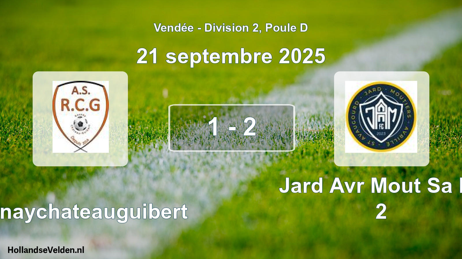 Total number of matches played: Rosnaychateauguibert - Jard Avr Mout Sa Fc 2 1 - 2 (21 September 2025)