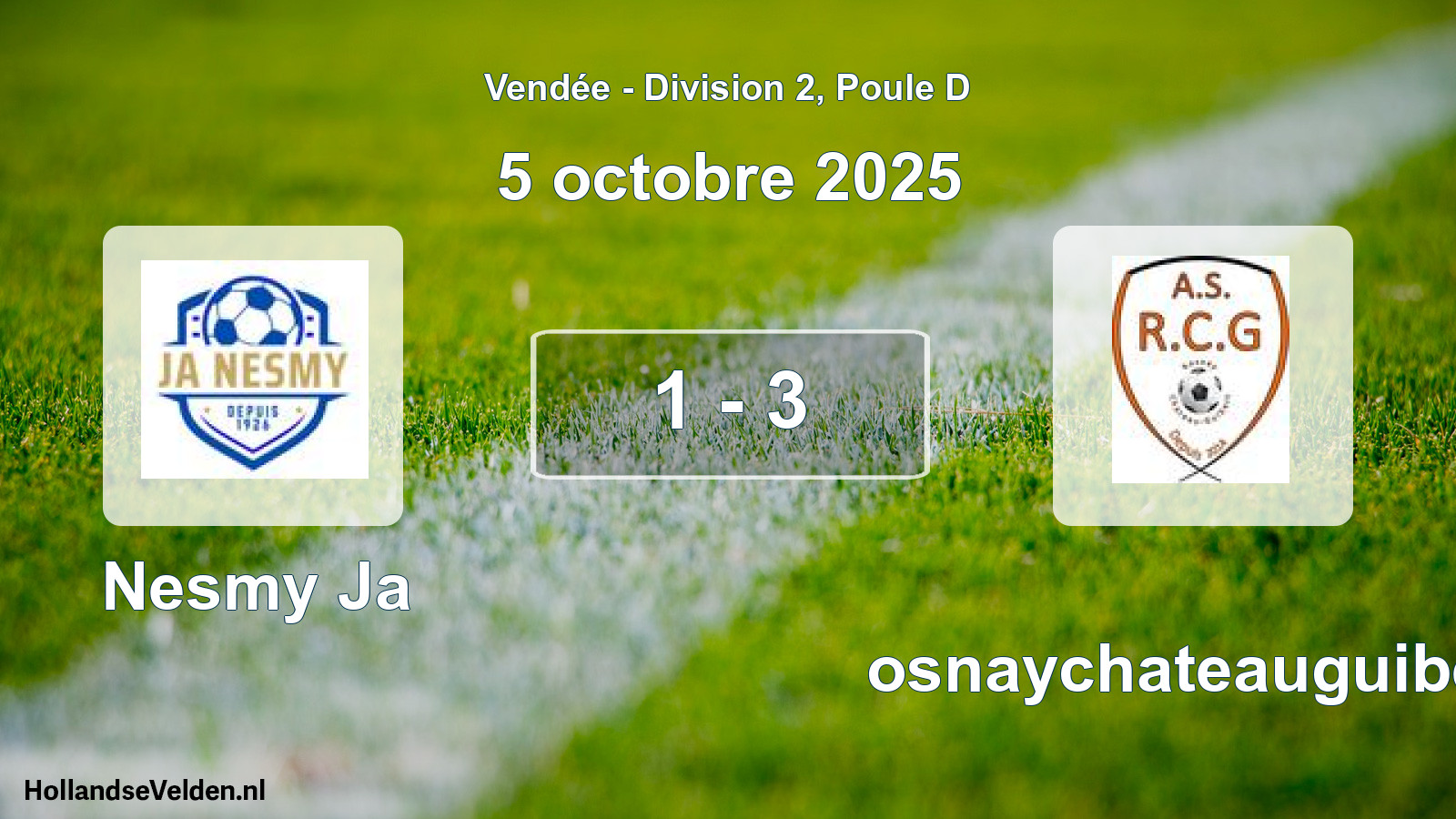 Total number of matches played: Nesmy Ja - Rosnaychateauguibert 1 - 3 (5 October 2025)
