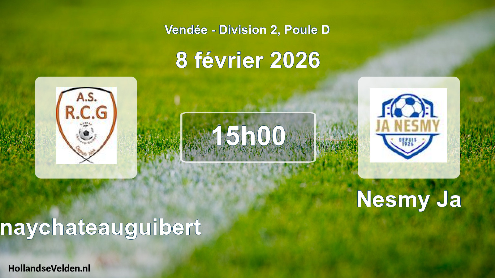 Geplande wedstrijd: Rosnaychateauguibert - Nesmy Ja (8 février 2026)