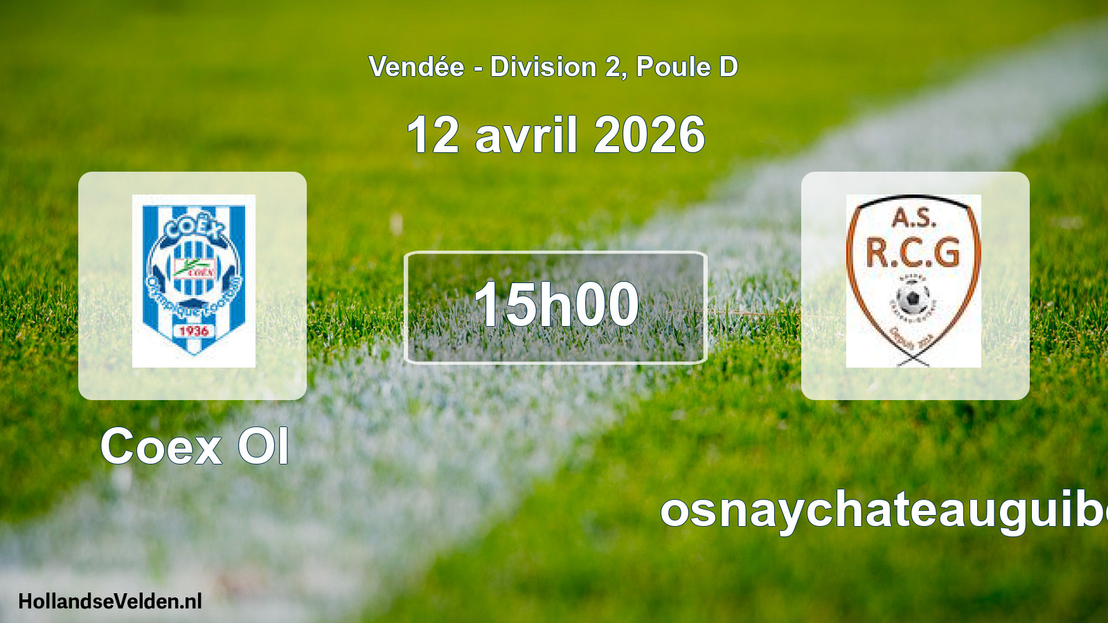 Geplande wedstrijd: Coex Ol - Rosnaychateauguibert (12 avril 2026)