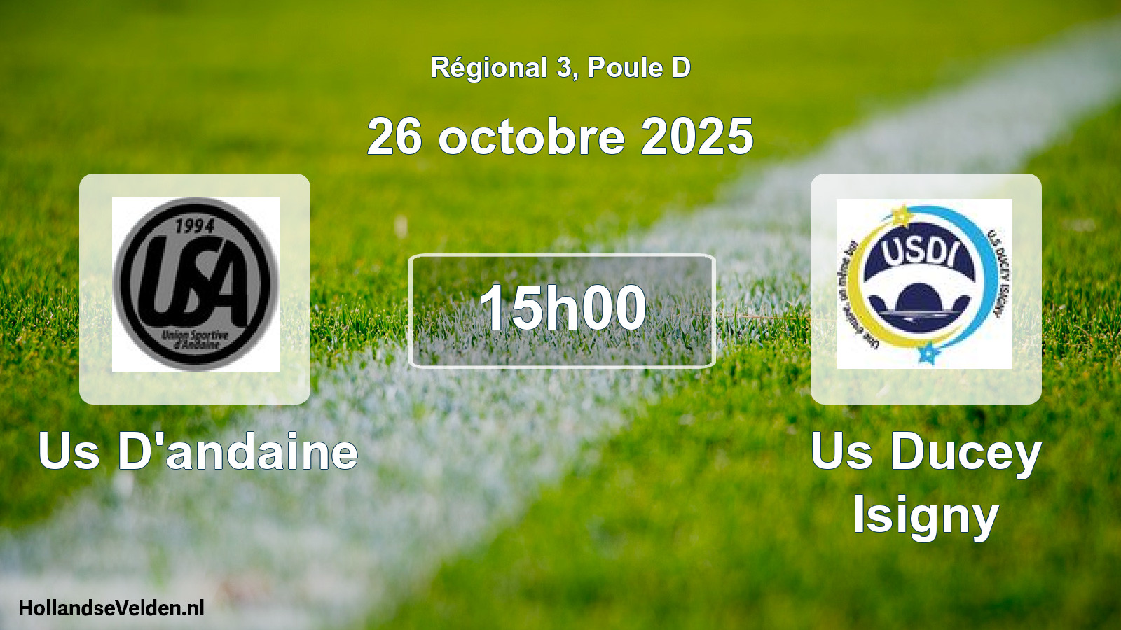 Geplande wedstrijd: Us D'andaine - Us Ducey Isigny (26 oktober 2025)