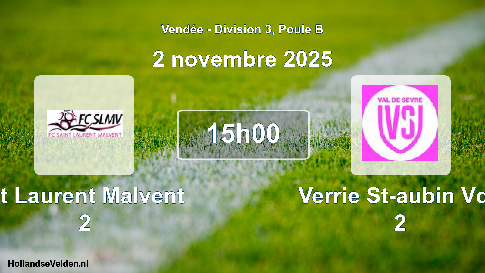 Geplande wedstrijd: St Laurent Malvent 2 - Verrie St-aubin Vds 2 (2 novembre 2025)