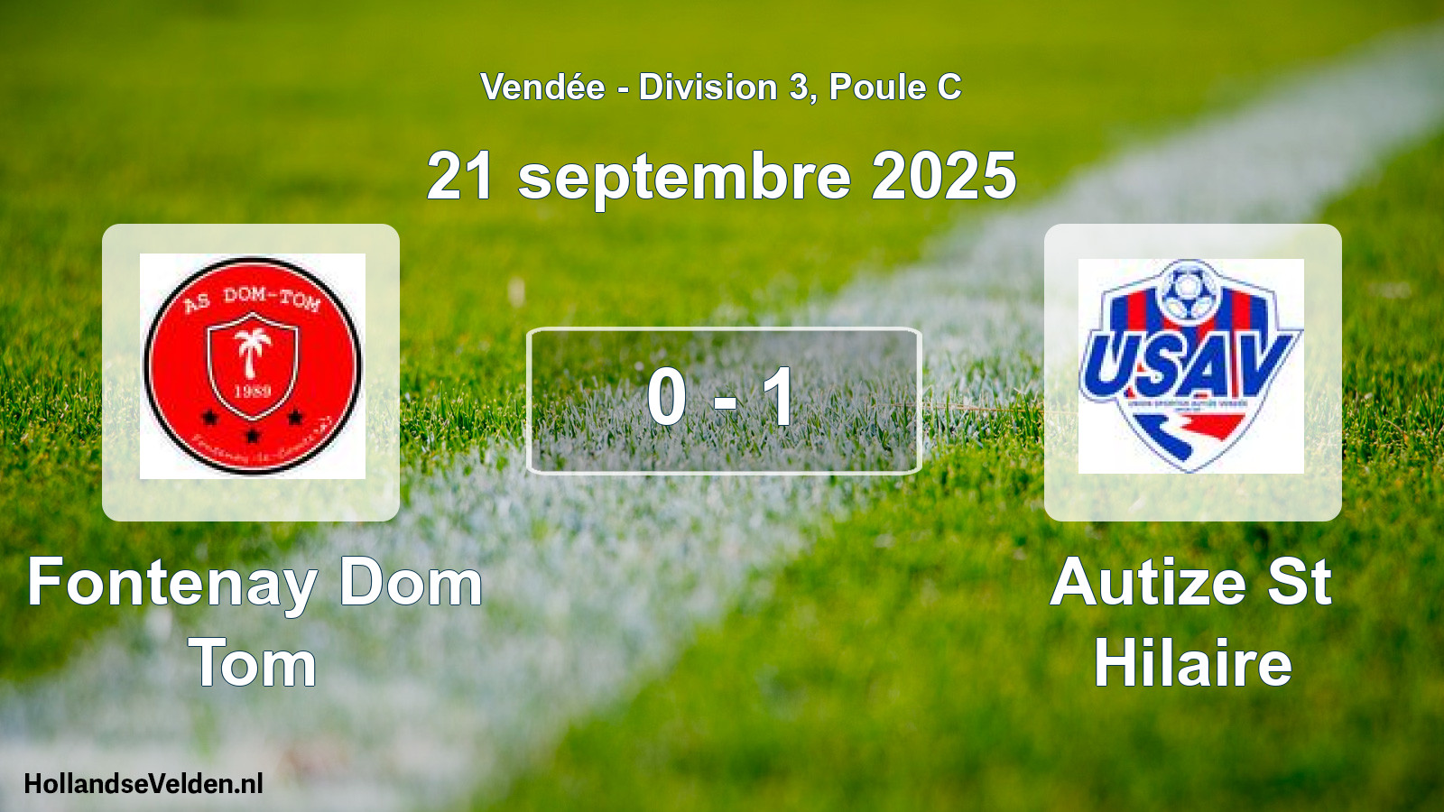 Gespeelde wedstrijd: Fontenay Dom Tom - Autize St Hilaire 0 - 1 (21 septembre 2025)