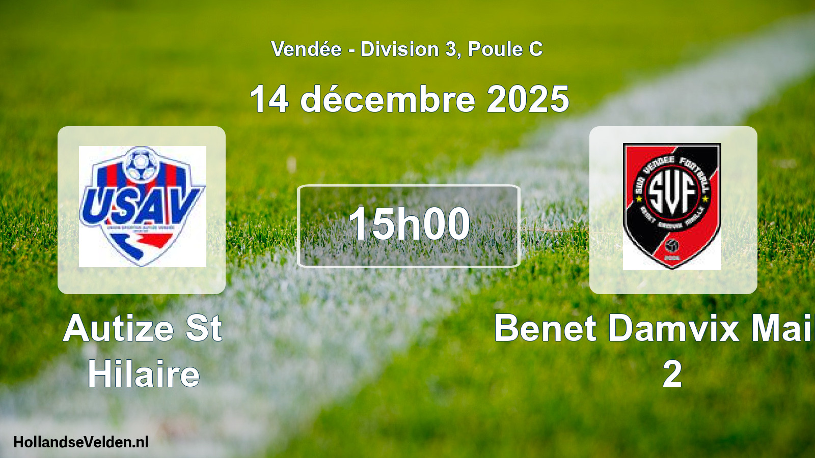 Geplande wedstrijd: Autize St Hilaire - Benet Damvix Maille 2 (14 december 2025)