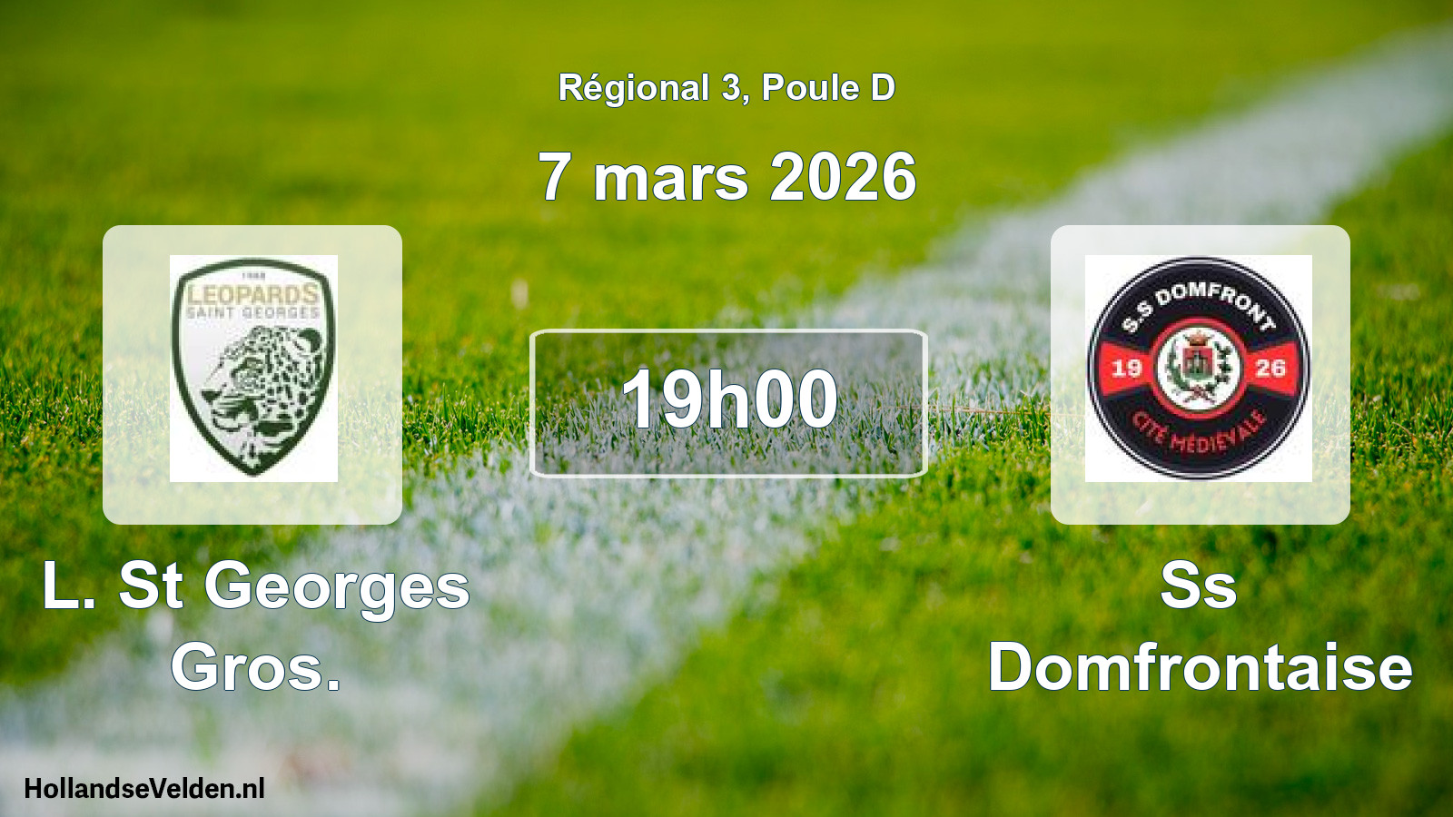 Scheduled Match: L. St Georges Gros. - Ss Domfrontaise (7 March 2026)