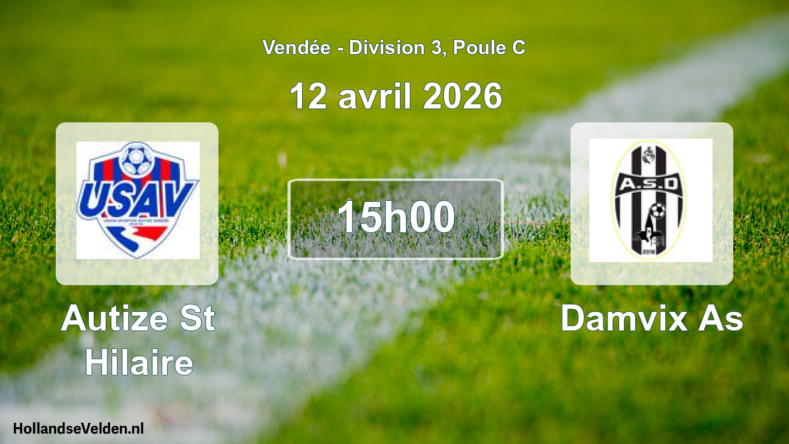 Scheduled Match: Autize St Hilaire - Damvix As (12 April 2026)