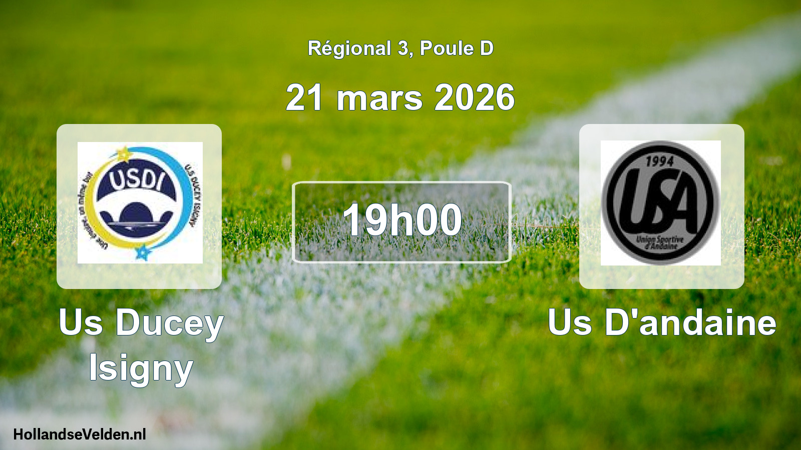 Scheduled Match: Us Ducey Isigny - Us D'andaine (21 March 2026)