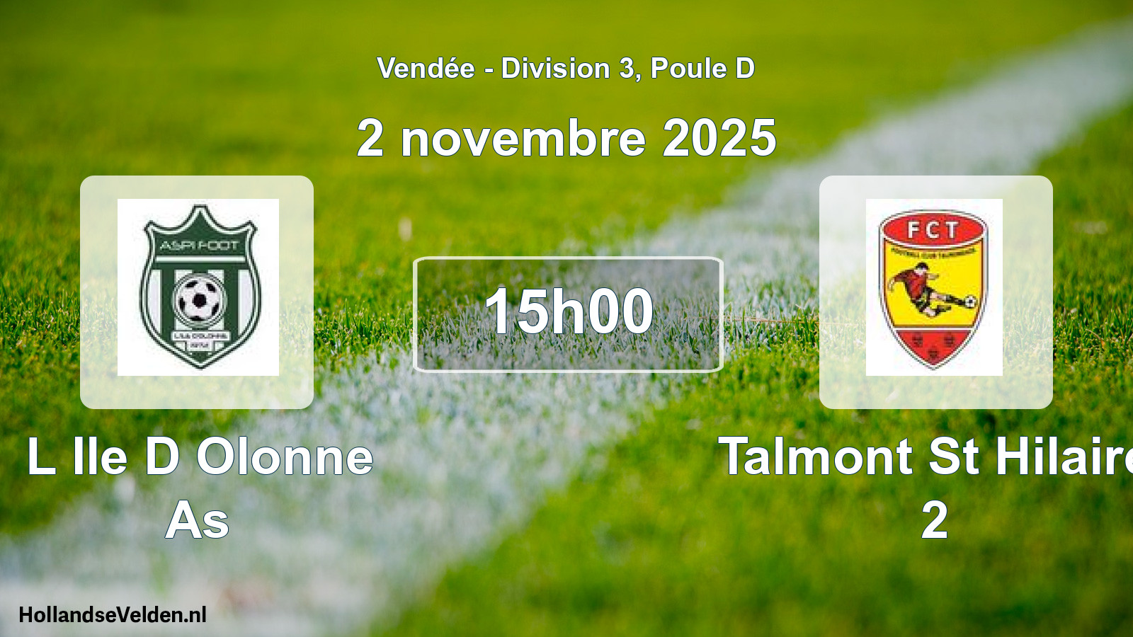 Geplande wedstrijd: L Ile D Olonne As - Talmont St Hilaire 2 (2 november 2025)