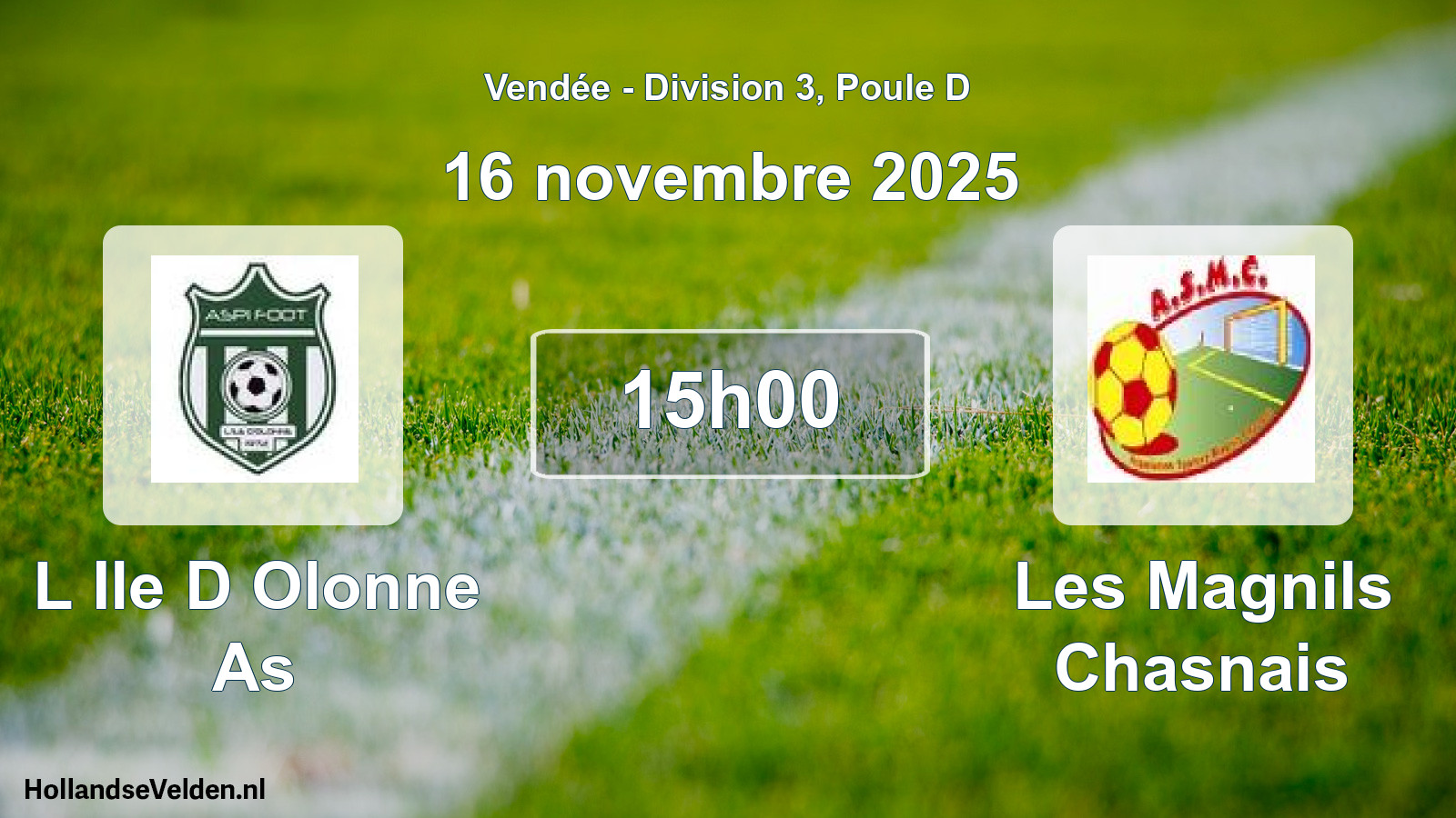 Geplande wedstrijd: L Ile D Olonne As - Les Magnils Chasnais (16 novembre 2025)