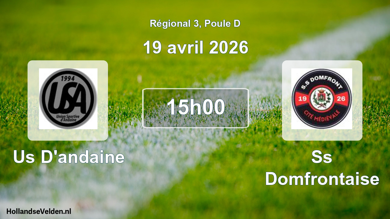Scheduled Match: Us D'andaine - Ss Domfrontaise (19 April 2026)