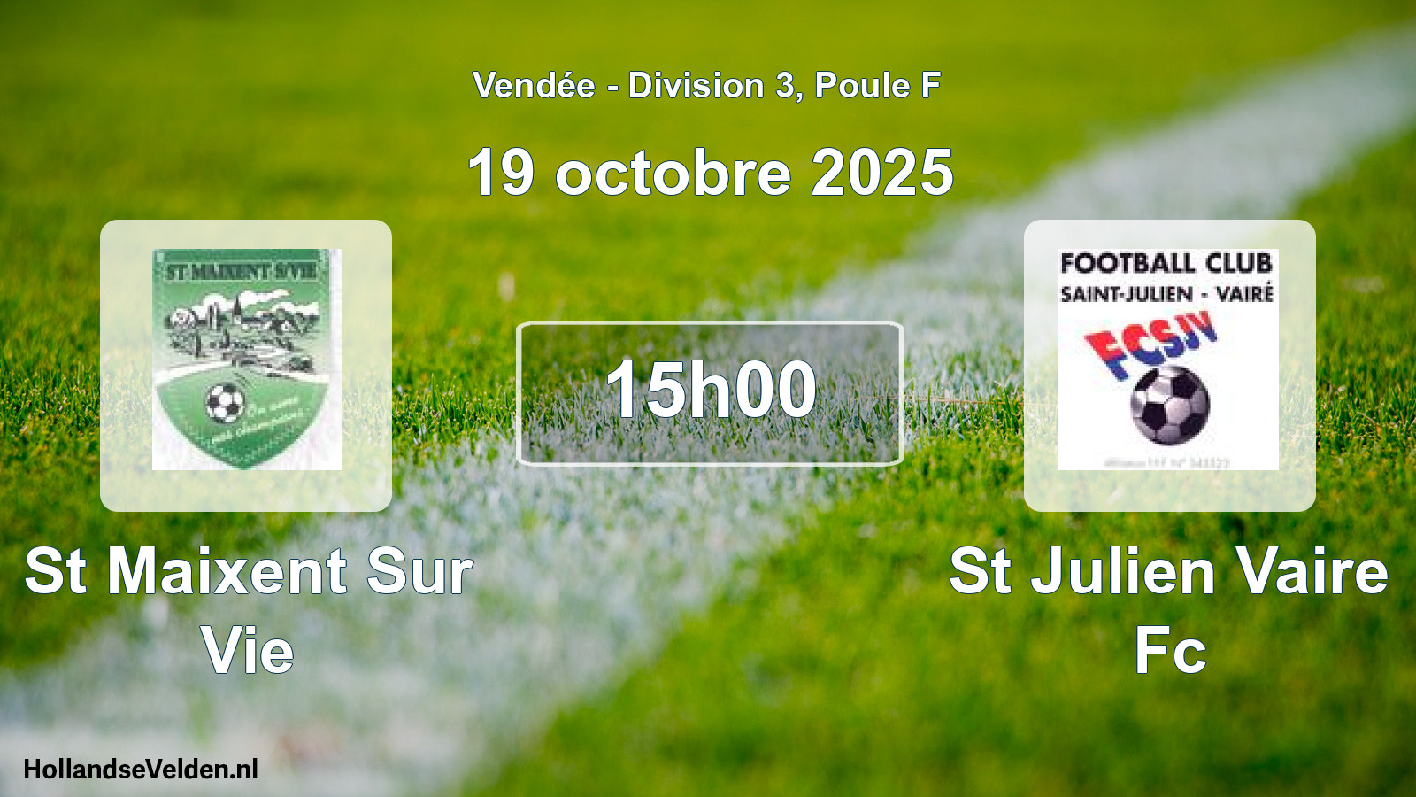 Scheduled Match: St Maixent Sur Vie - St Julien Vaire Fc (19 October 2025)
