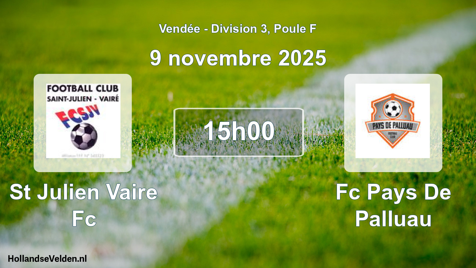 Scheduled Match: St Julien Vaire Fc - Fc Pays De Palluau (9 November 2025)