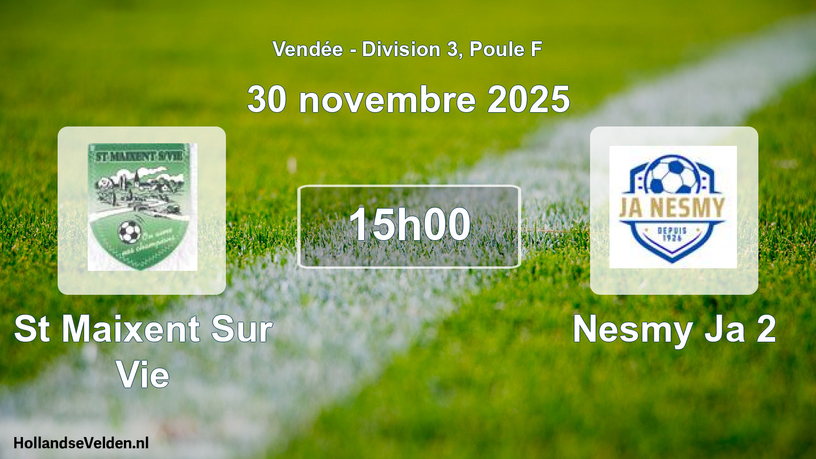 Scheduled Match: St Maixent Sur Vie - Nesmy Ja 2 (30 November 2025)