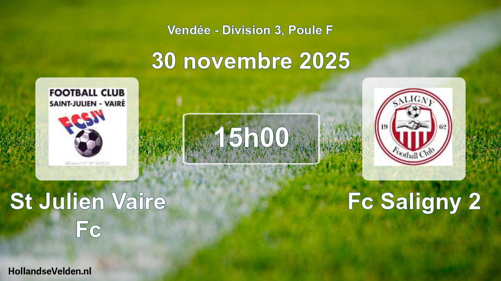 Scheduled Match: St Julien Vaire Fc - Fc Saligny 2 (30 November 2025)