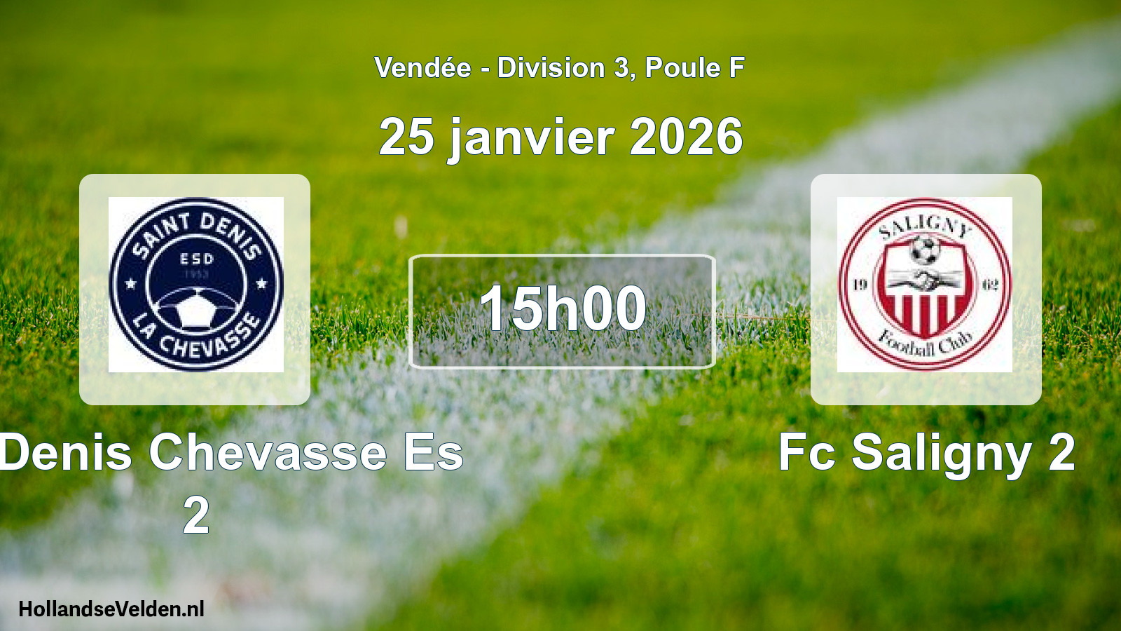 Scheduled Match: St Denis Chevasse Es 2 - Fc Saligny 2 (25 January 2026)
