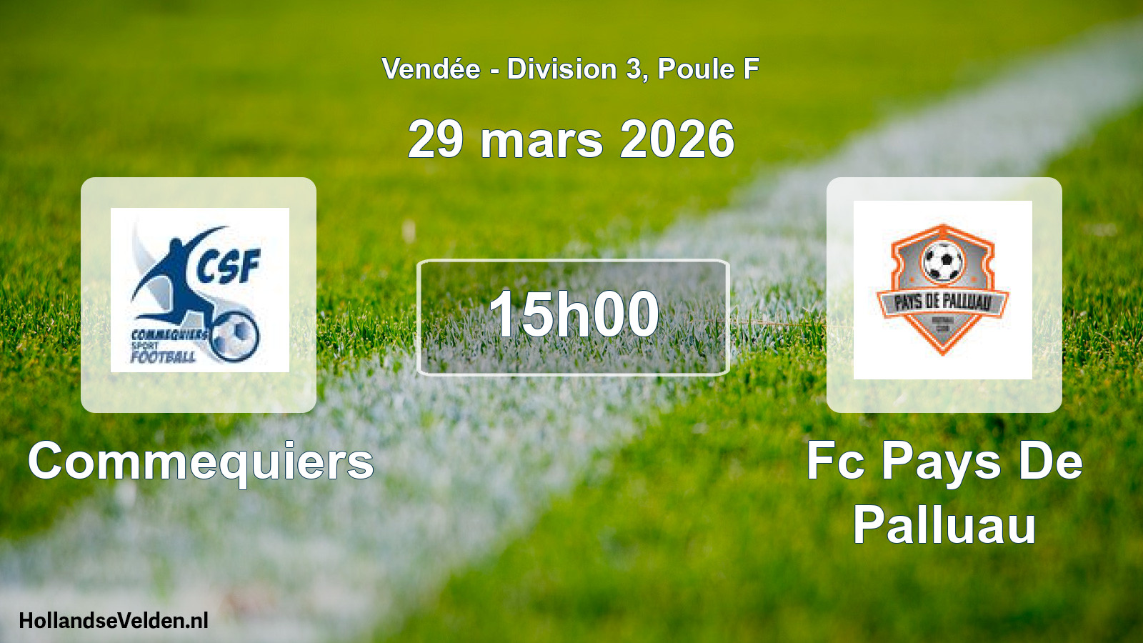 Geplande wedstrijd: Commequiers - Fc Pays De Palluau (29 mars 2026)