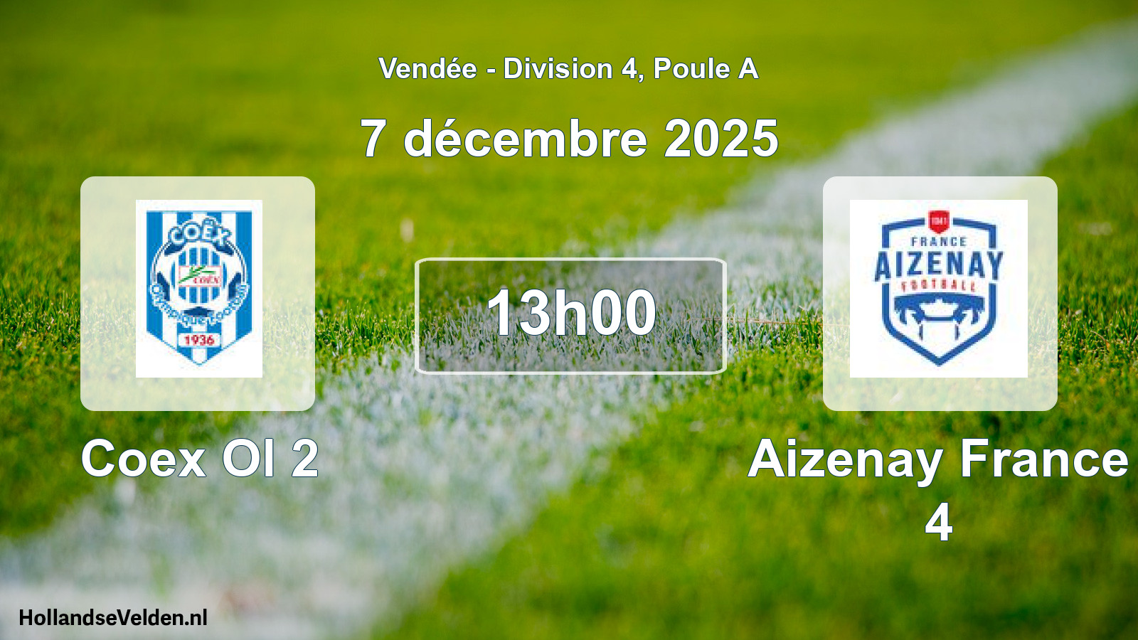 Scheduled Match: Coex Ol 2 - Aizenay France 4 (7 December 2025)