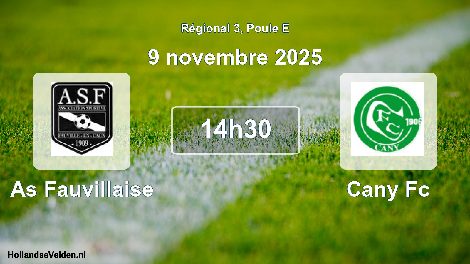 Geplande wedstrijd: As Fauvillaise - Cany Fc (9 november 2025)