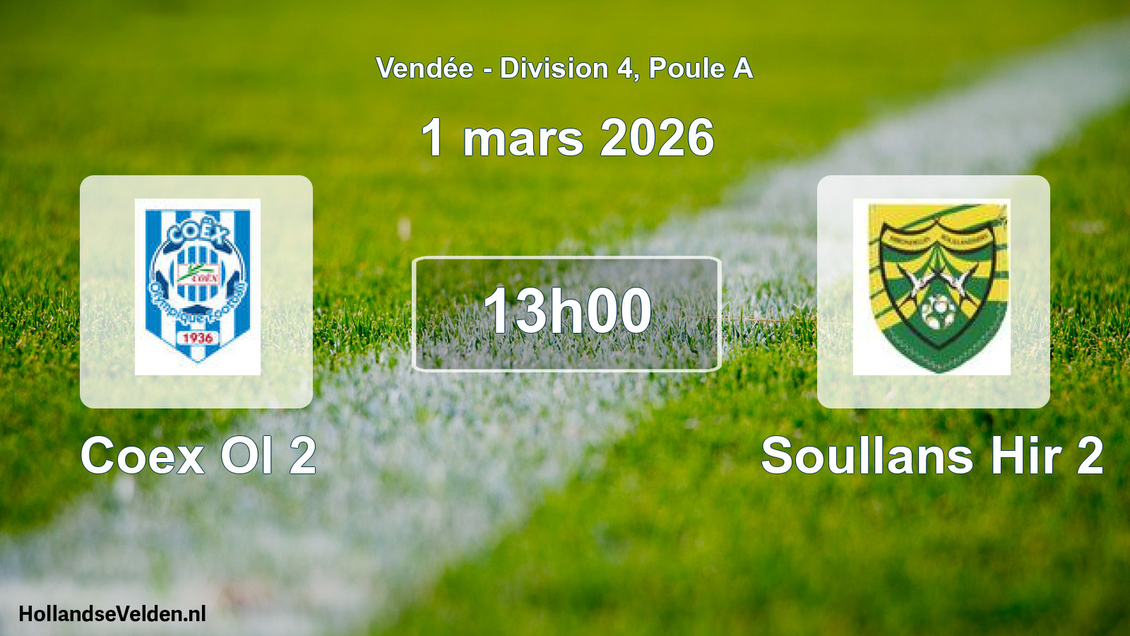 Scheduled Match: Coex Ol 2 - Soullans Hir 2 (1 March 2026)