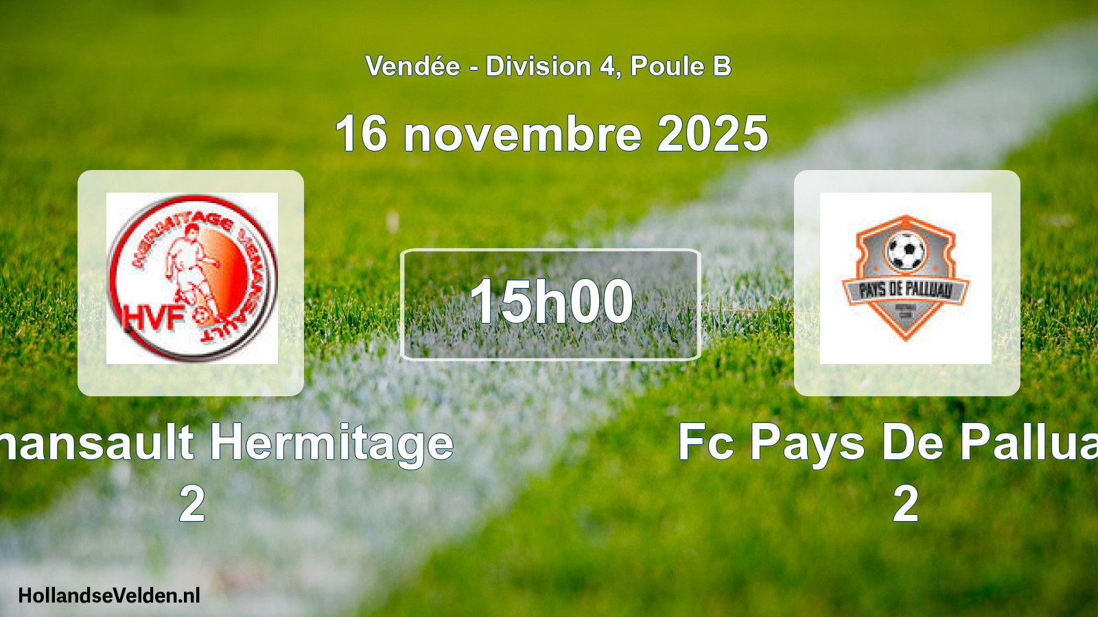 Geplande wedstrijd: Venansault Hermitage 2 - Fc Pays De Palluau 2 (16 november 2025)