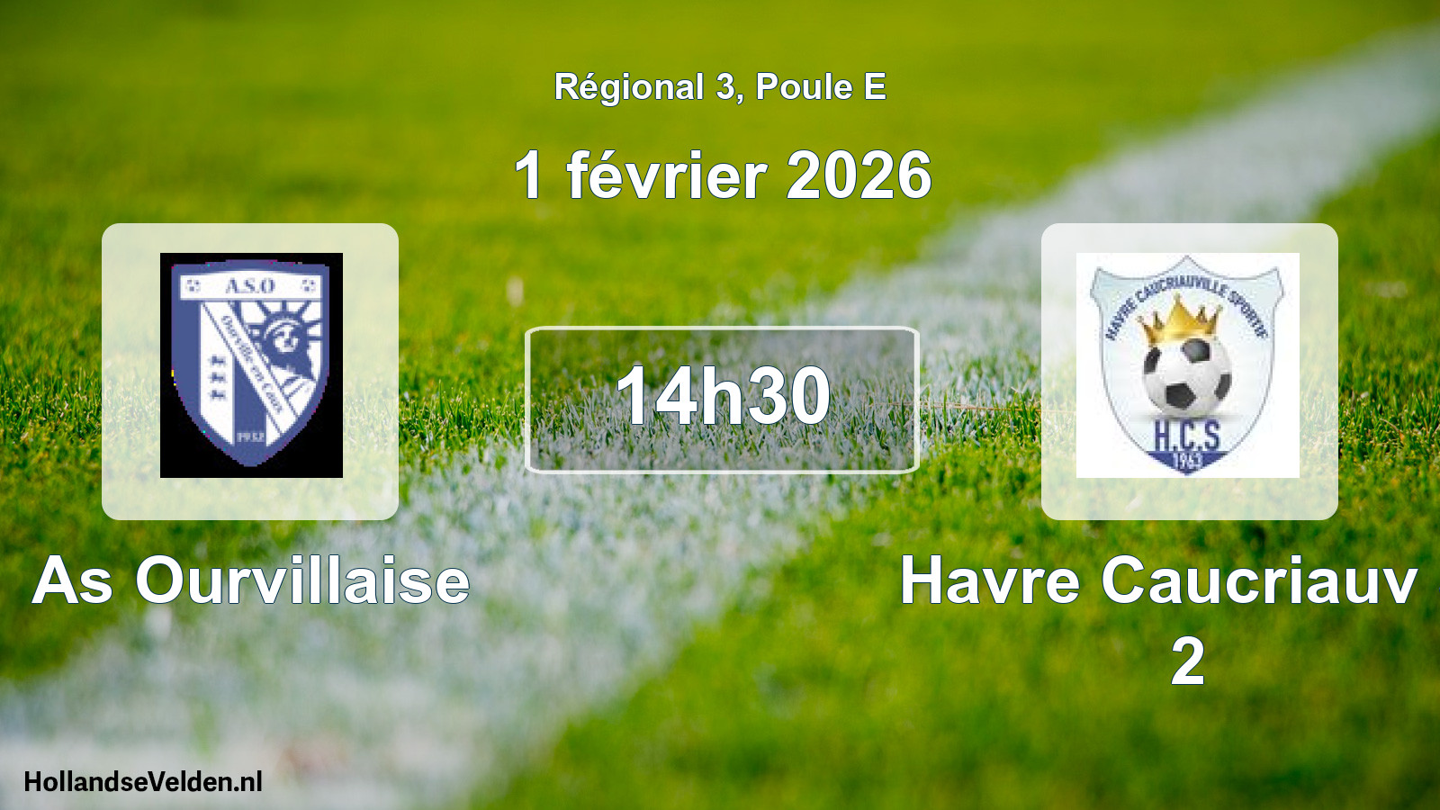 Geplande wedstrijd: As Ourvillaise - Havre Caucriauv S 2 (1 février 2026)