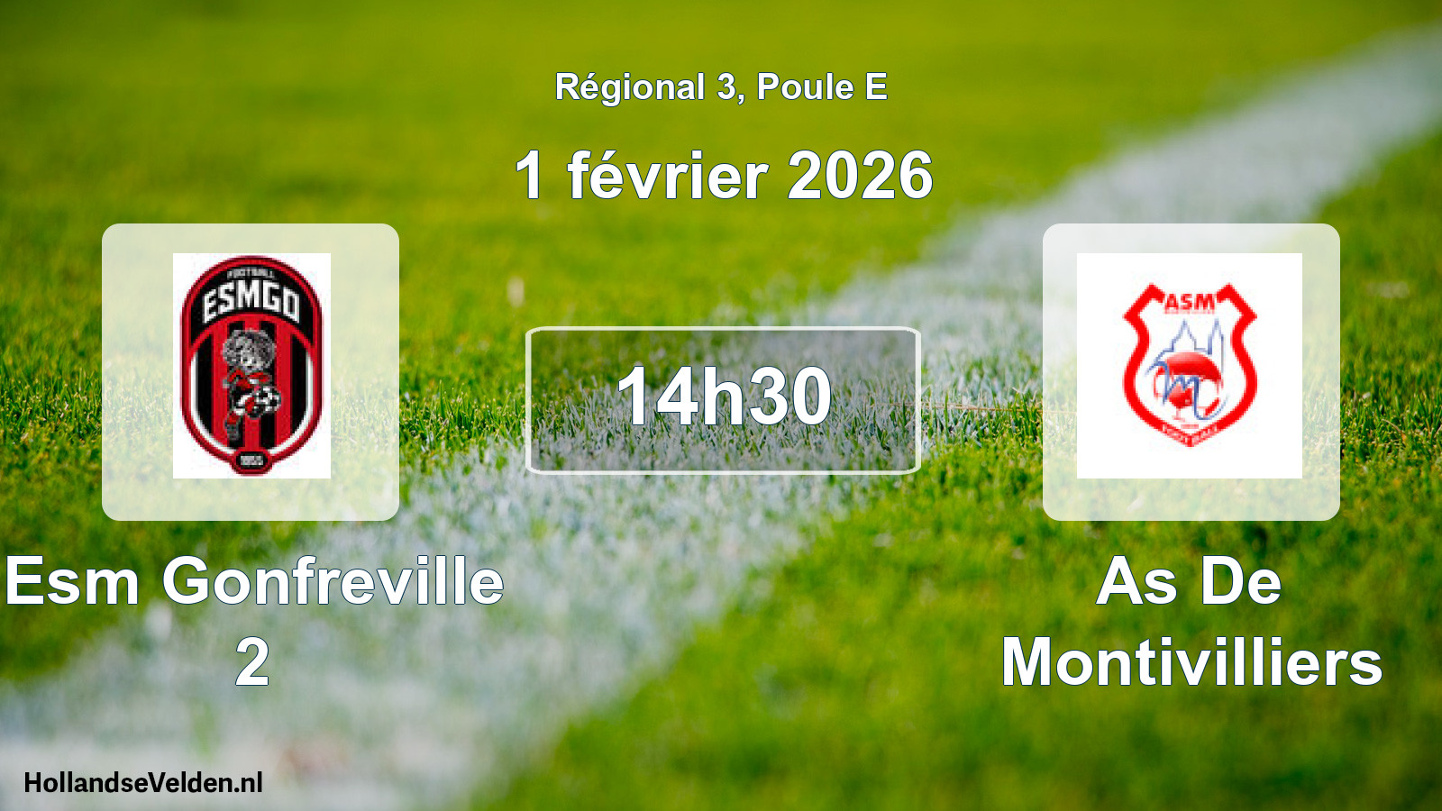 Geplande wedstrijd: Esm Gonfreville 2 - As De Montivilliers (1 februari 2026)