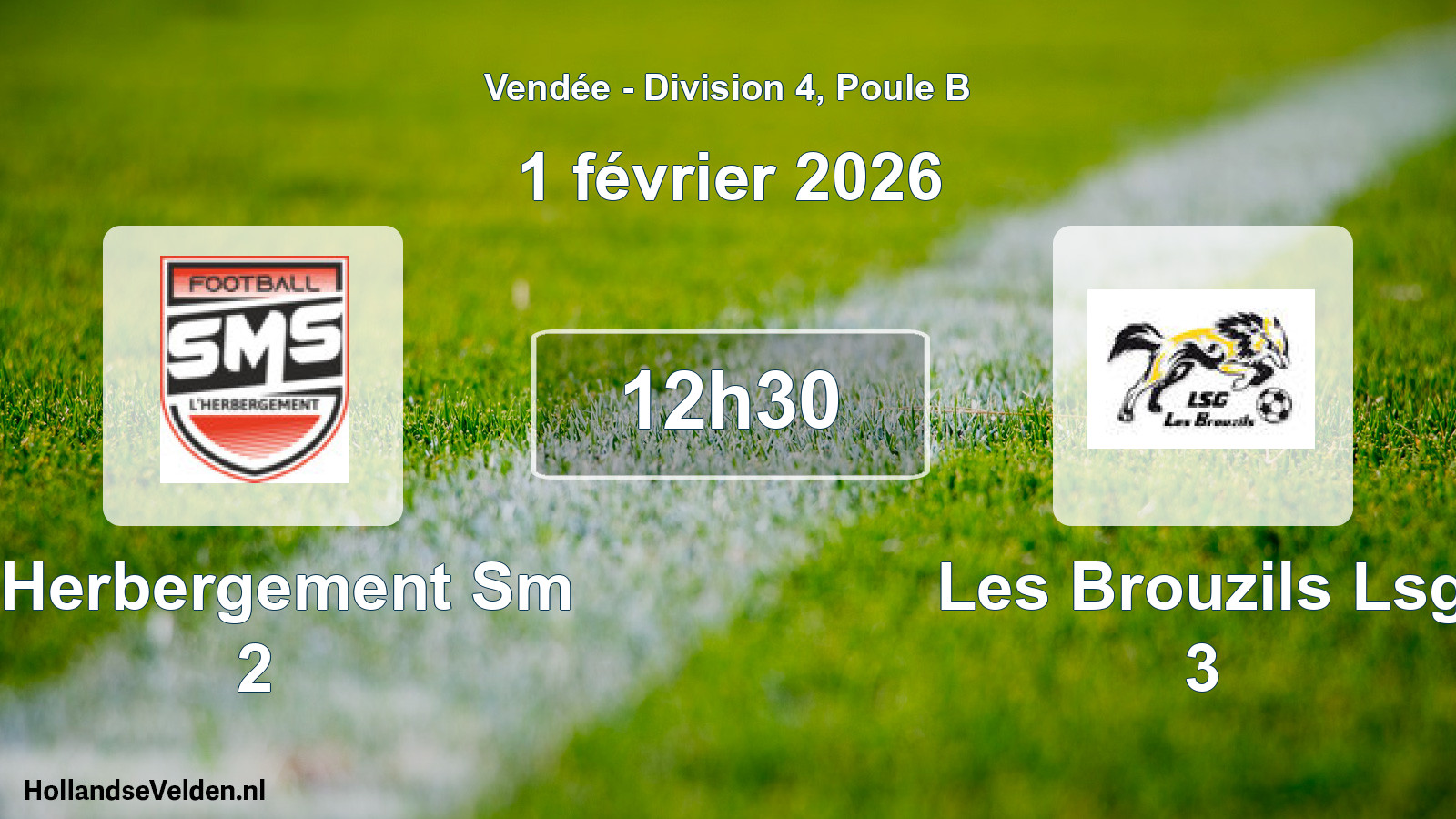 Scheduled Match: L Herbergement Sm 2 - Les Brouzils Lsg 3 (1 February 2026)
