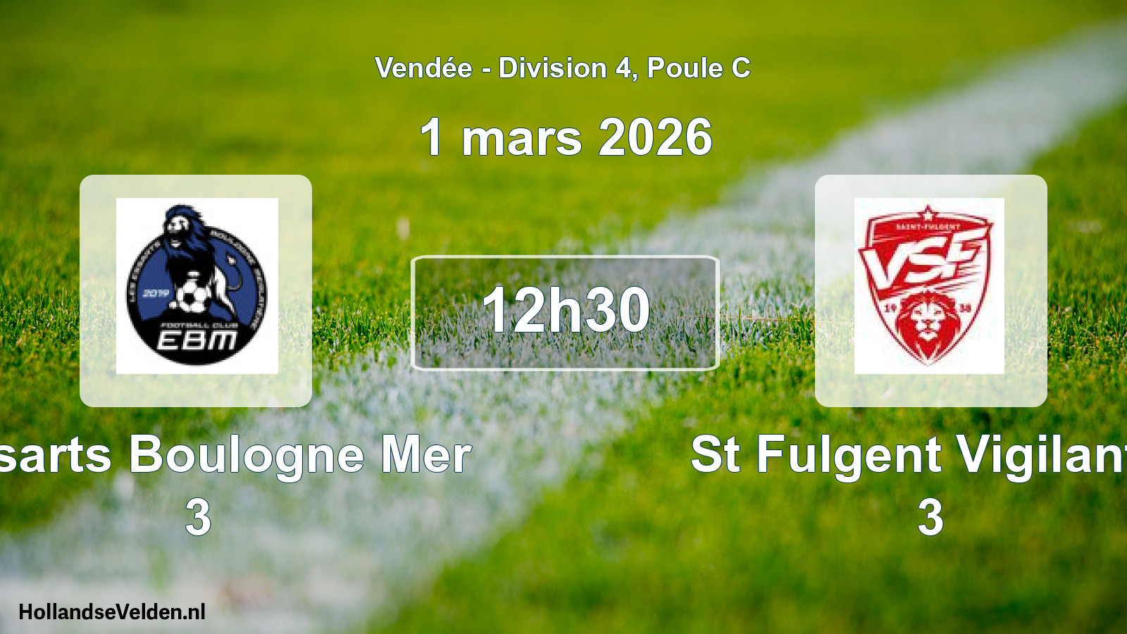 Geplande wedstrijd: Essarts Boulogne Mer 3 - St Fulgent Vigilante 3 (1 mars 2026)
