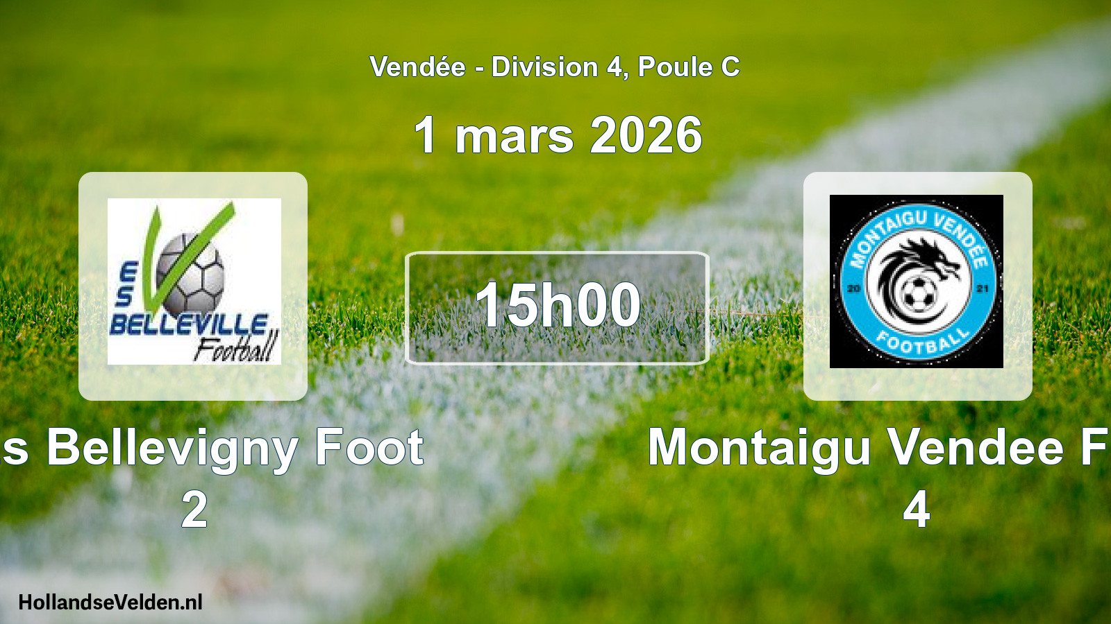 Geplande wedstrijd: Es Bellevigny Foot 2 - Montaigu Vendee Foot 4 (1 maart 2026)
